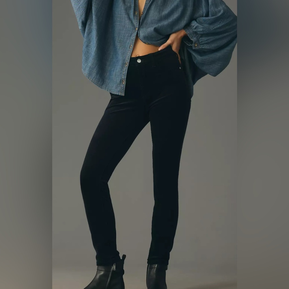 Pilcro deep navy high rise skinny jeans